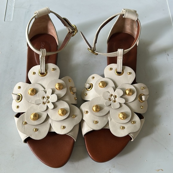 Like New: See by Chloe Sandals in Ivory size 37.5 - Picture 1 of 7